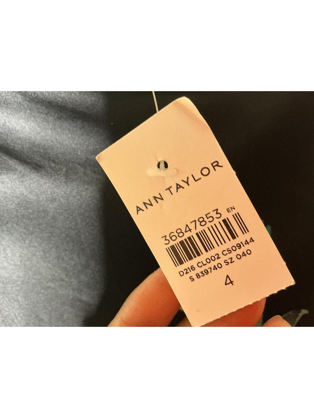 < NWT Ann Taylor 100% Silk Floral One Shoulder Dress Size 4 > - Picture 3 of 5
